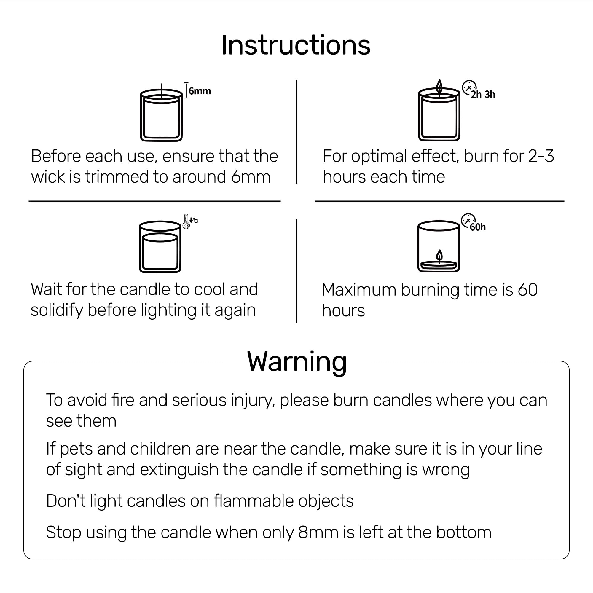 60-hour burn time provides extended fragrance in a compact 7 oz candle