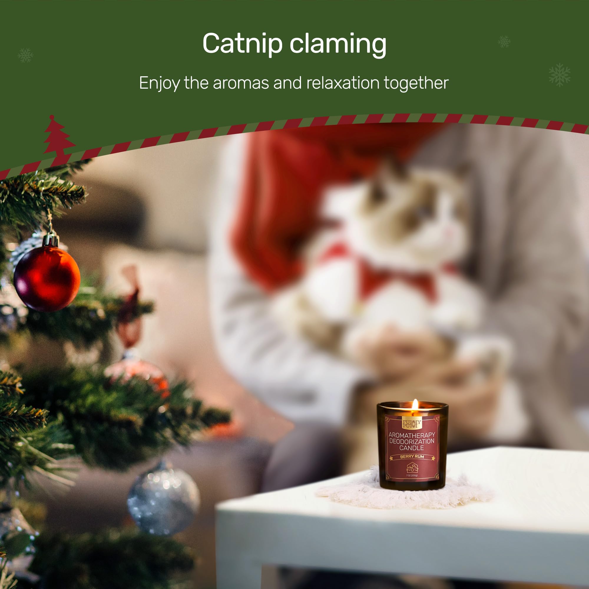 Givaudan ingredients and catnip oil featured in FURRYPURR candle.