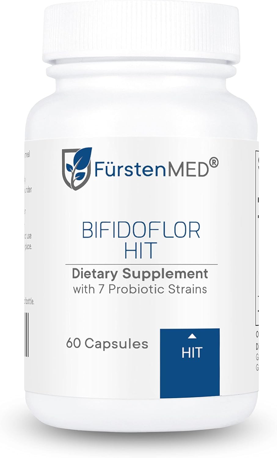 FürstenMED Bifidoflor HIT bottle side view supporting daily gut balance.
