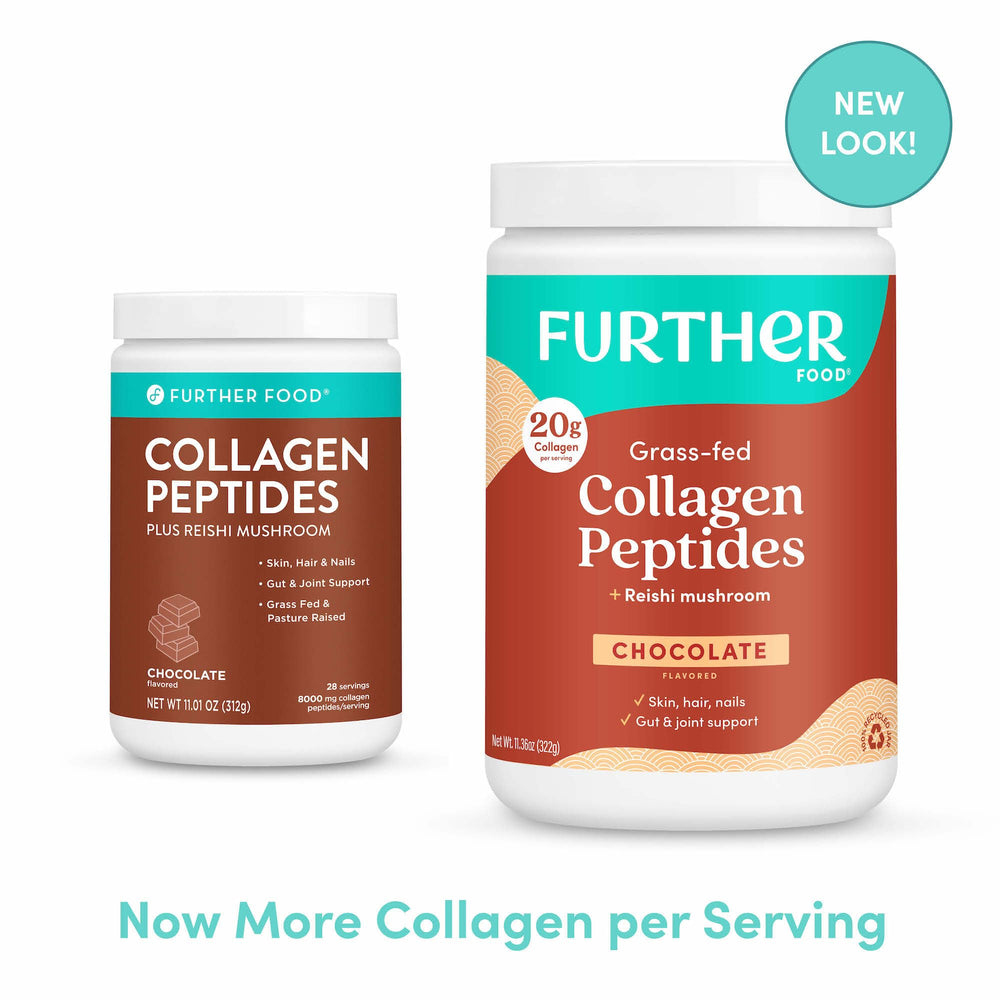 Further Food Chocolate Collagen close-up texture shows easy mixability.