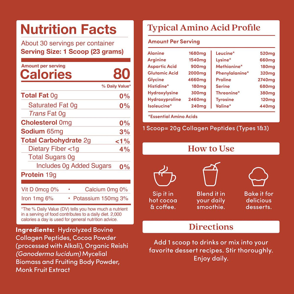 Further Food Chocolate Collagen Powder mug ready for a cocoa-infused beverage