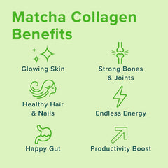 Further Food Matcha Collagen latte with vibrant color and silky texture.