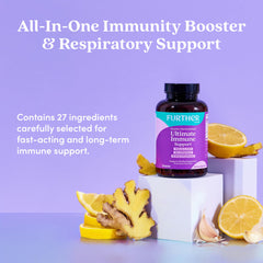 Label detail of Further Food Ultimate Immune Support highlighting vitamins