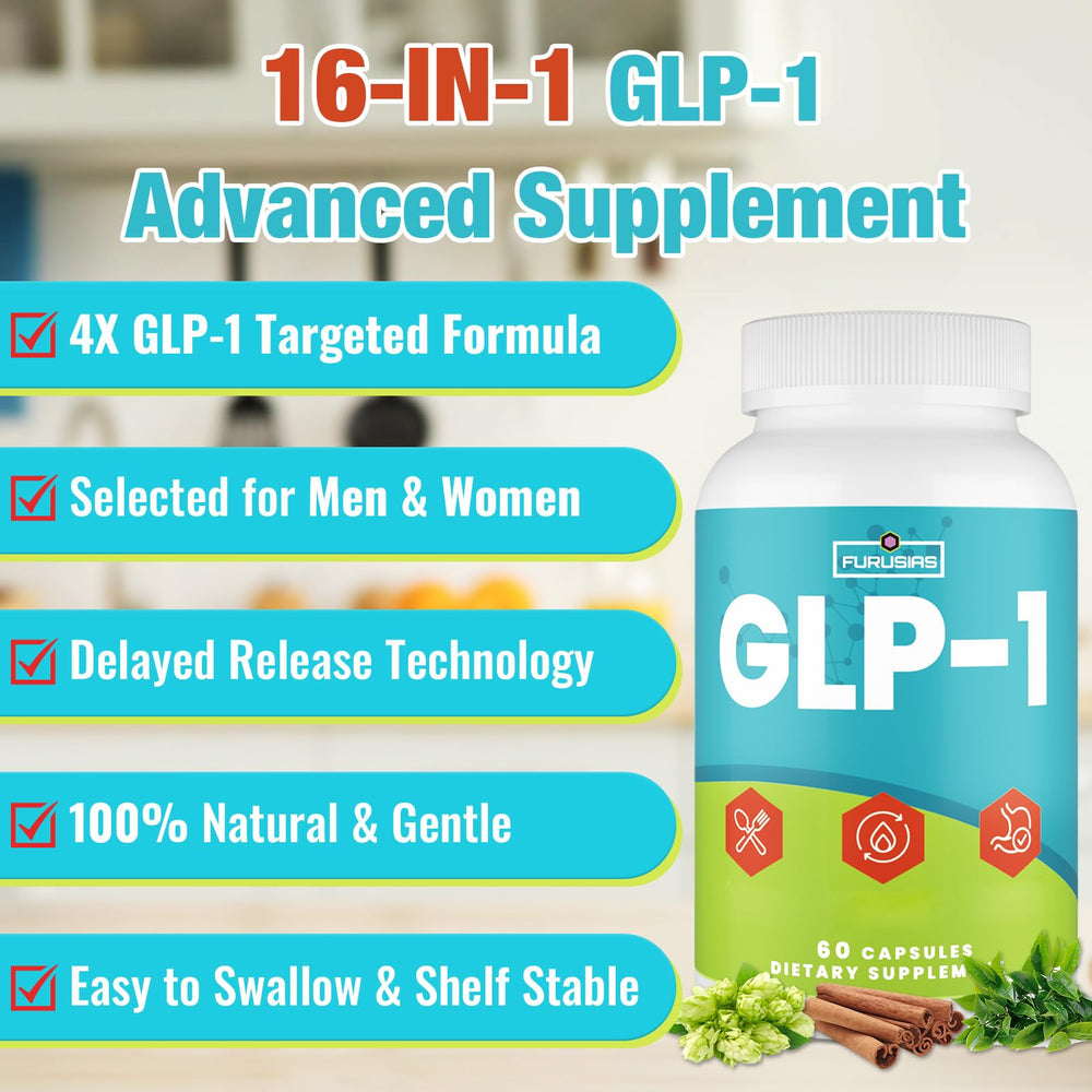Furusias GLP-1 daily-dose capsules prepared for a before-meal routine.