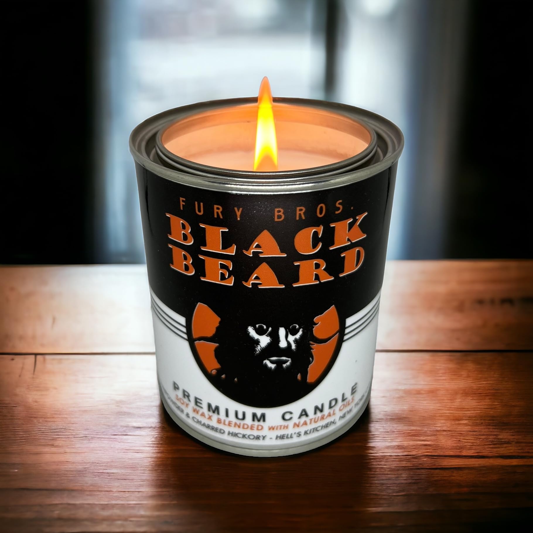 FURY BROS. One cotton wick ensures even burn and room-filling aroma.