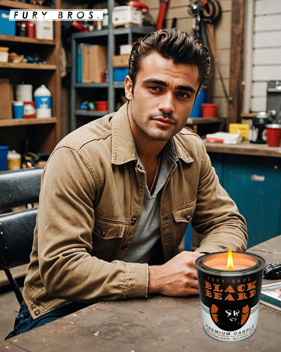 FURY BROS. Vintage-inspired tin design adds masculine decor flair.