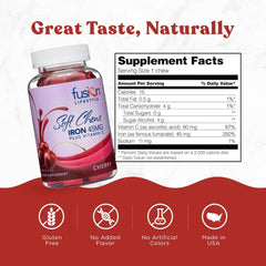 Ferrous fumarate iron with vitamin C in Fusion Lifestyle formula