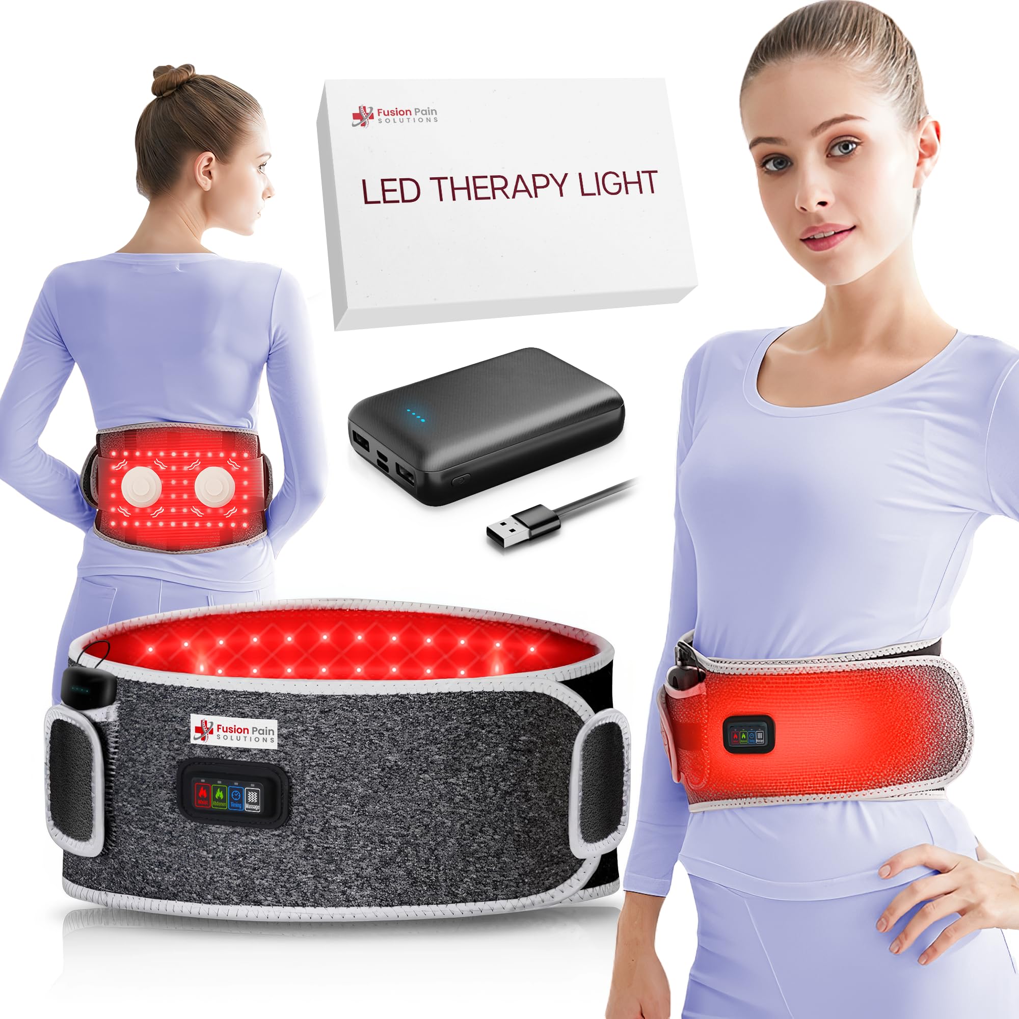 Fusion Pain Solutions cordless back massager for portable pain relief on the go