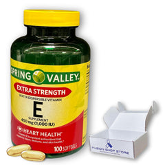Fusion Shop Store Vitamin E 1000 IU softgels bottle front for daily wellness