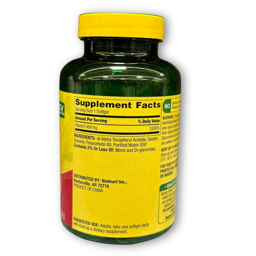 Fusion Shop Store Vitamin E 1000 IU softgels dosage one per day with meal