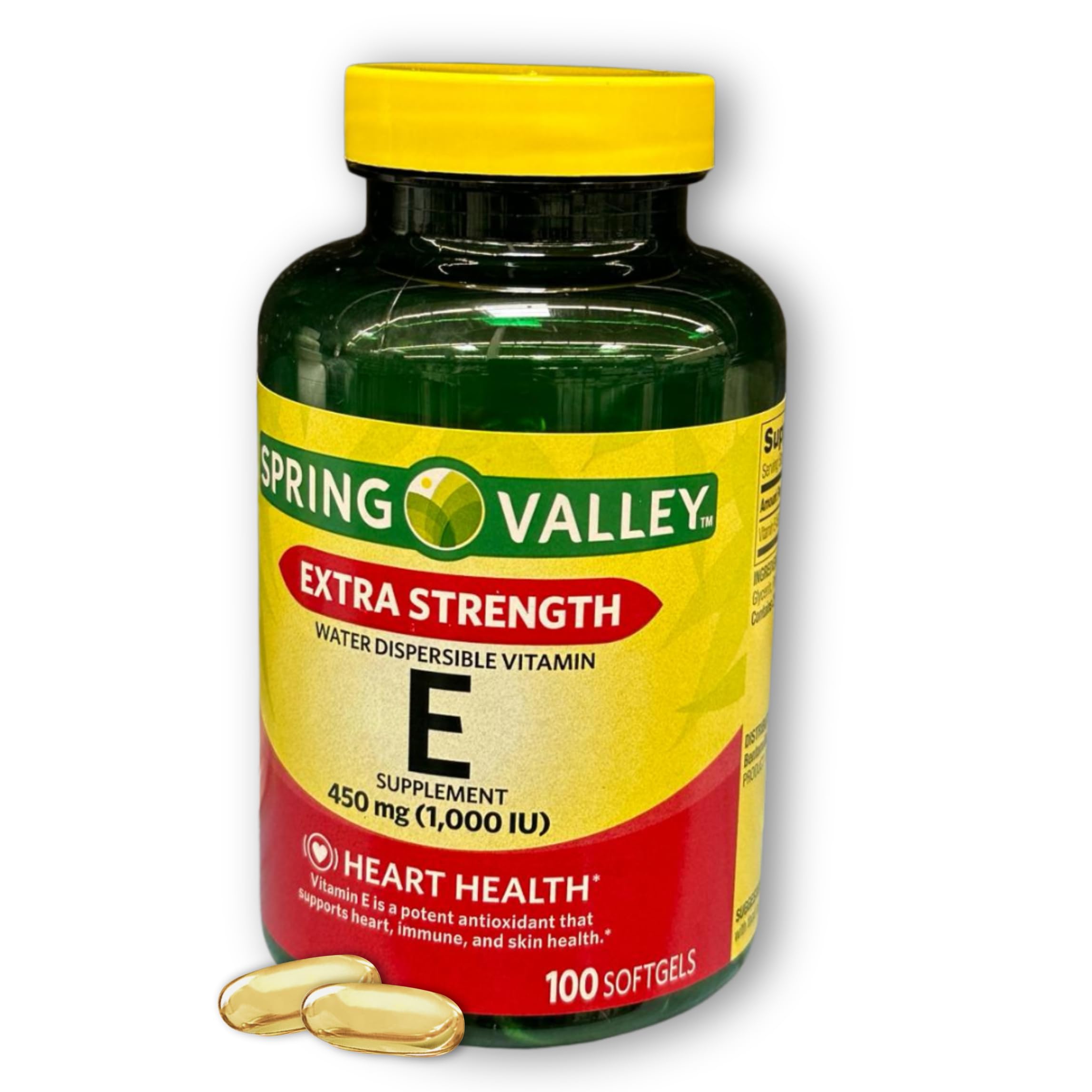 Fusion Shop Store Vitamin E 1000 IU softgels packaging box shows 100 softgels
