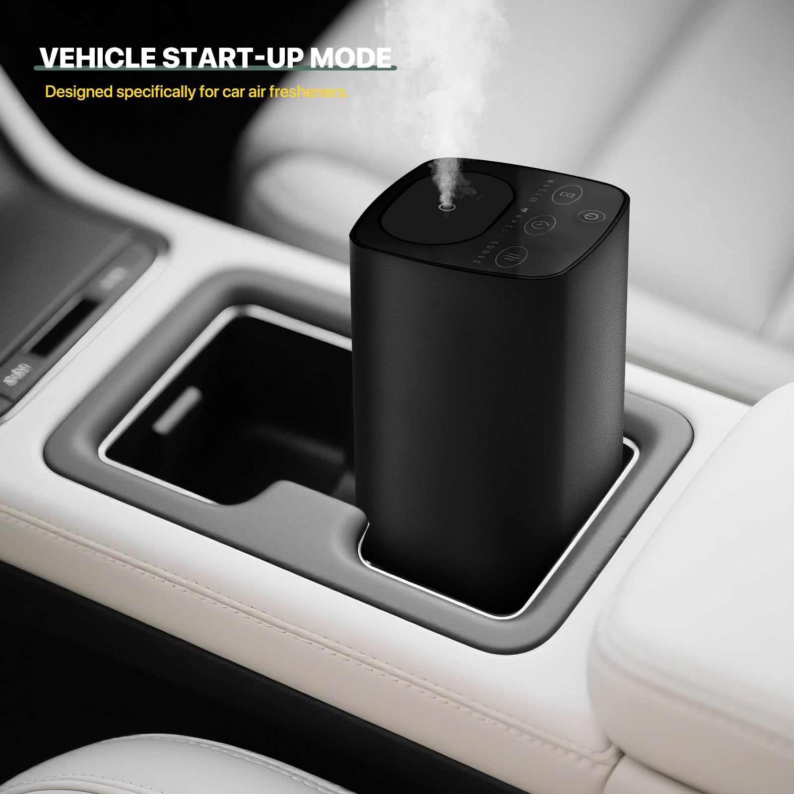 Car-ready diffuser shifts between car and room setup.