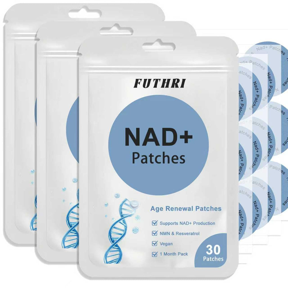 FUTHRI NAD+ Patches box front showing premium vegan wellness packaging