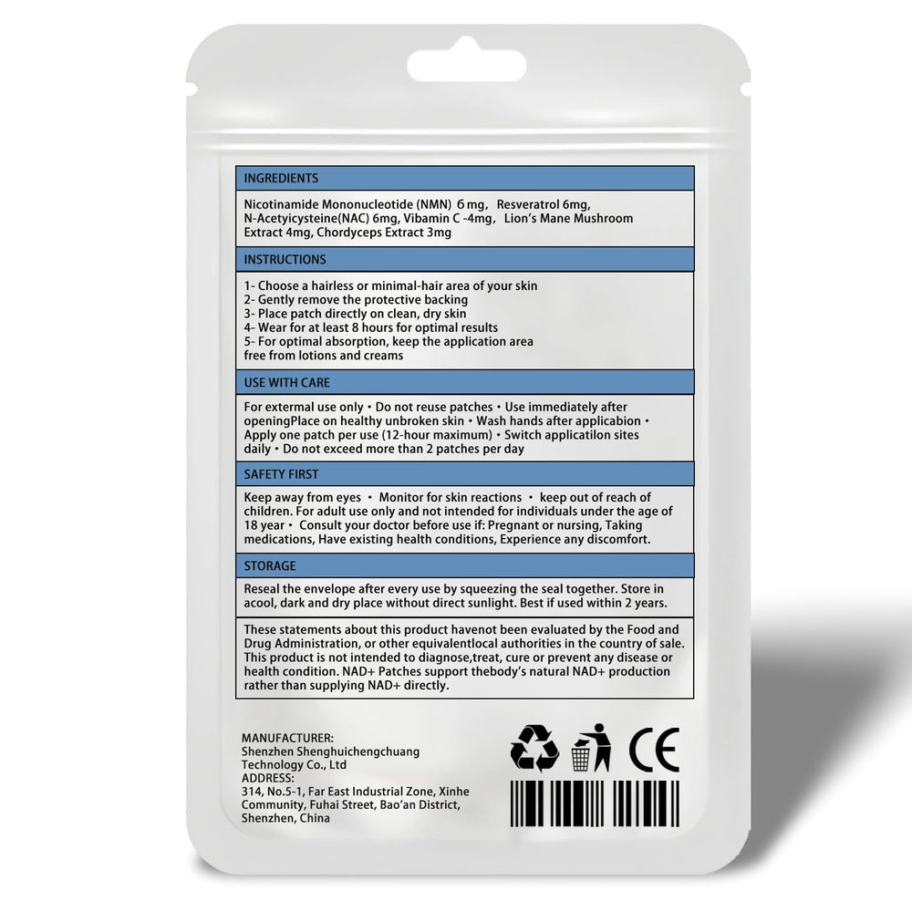 FUTHRI NAD+ Patches in package ready to use