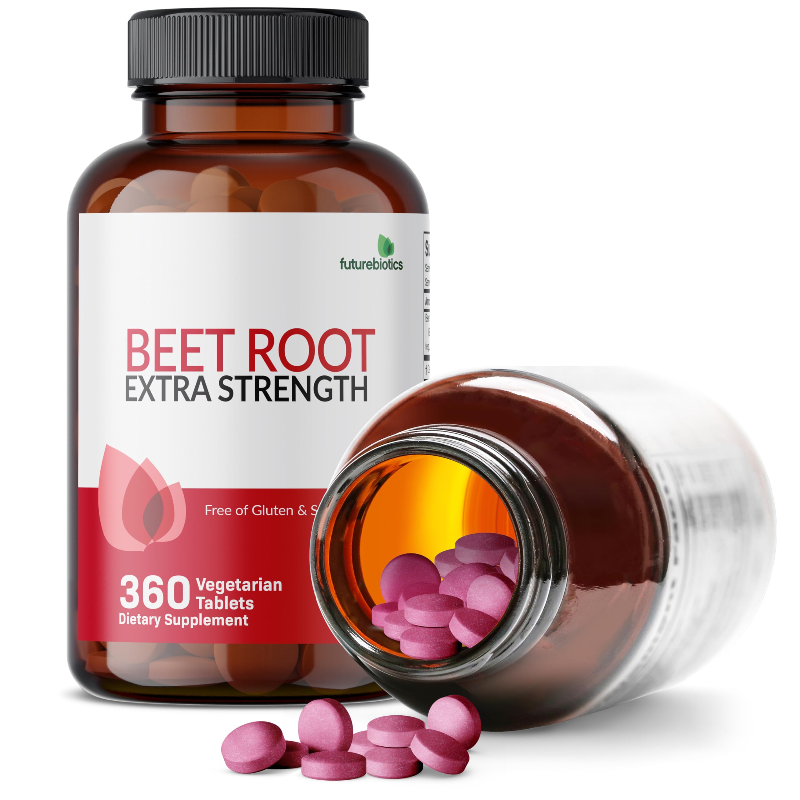 Futurebiotics tablets in hand showing convenient daily dosage.