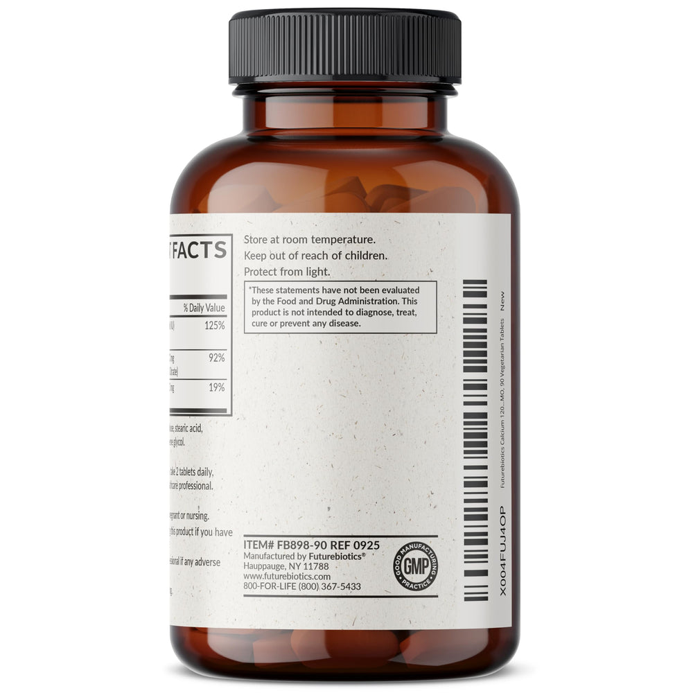 Futurebiotics GMP facility Hauppauge NY emblem signals quality manufacturing.