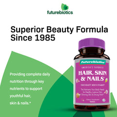 Futurebiotics bottle on table conveys daily supplement routine.