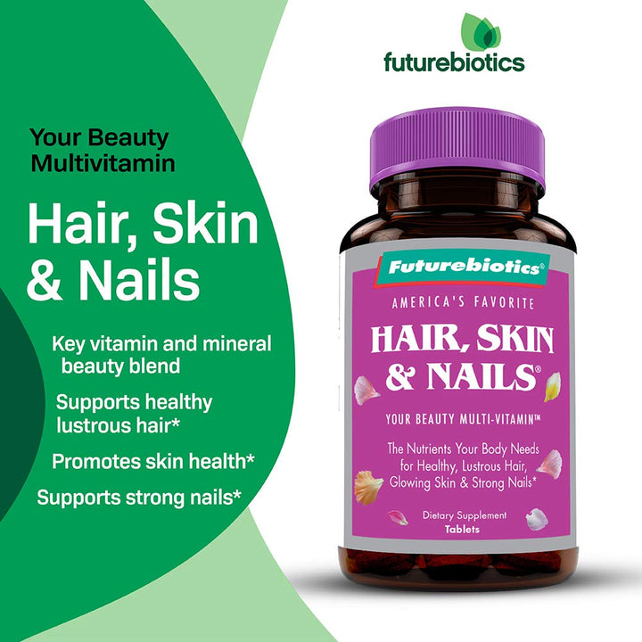 Futurebiotics Beauty Multivitamin label detail emphasizes high-quality ingredients.