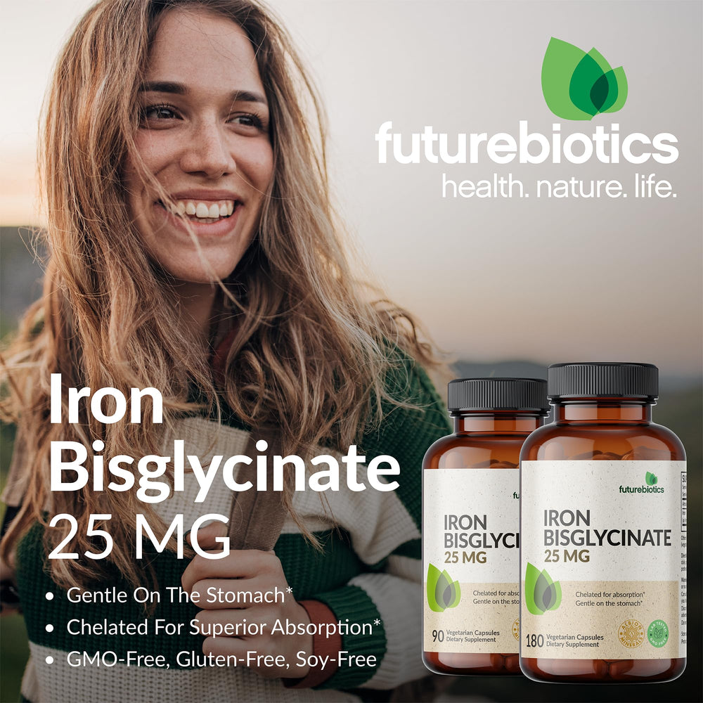 Futurebiotics Iron Bisglycinate non GMO label signaling purity