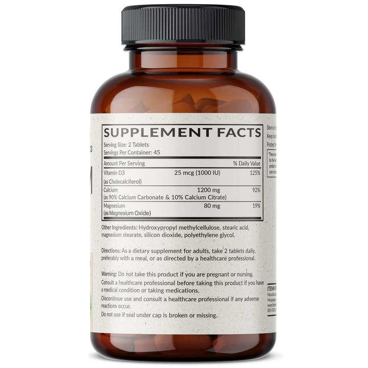 Futurebiotics sustained-release calcium bottle view highlighting long-lasting daily calcium support.