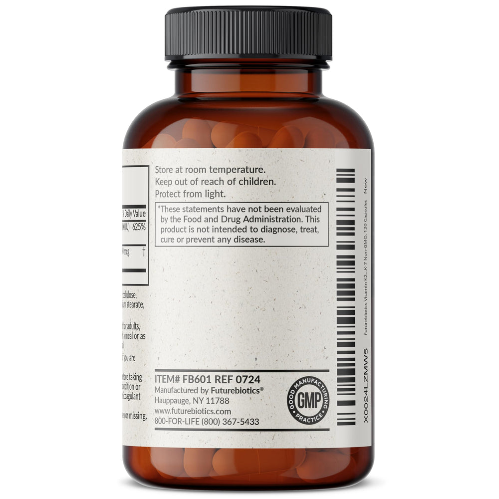 Futurebiotics Vitamin K2 D3 factory-new-york facility badge