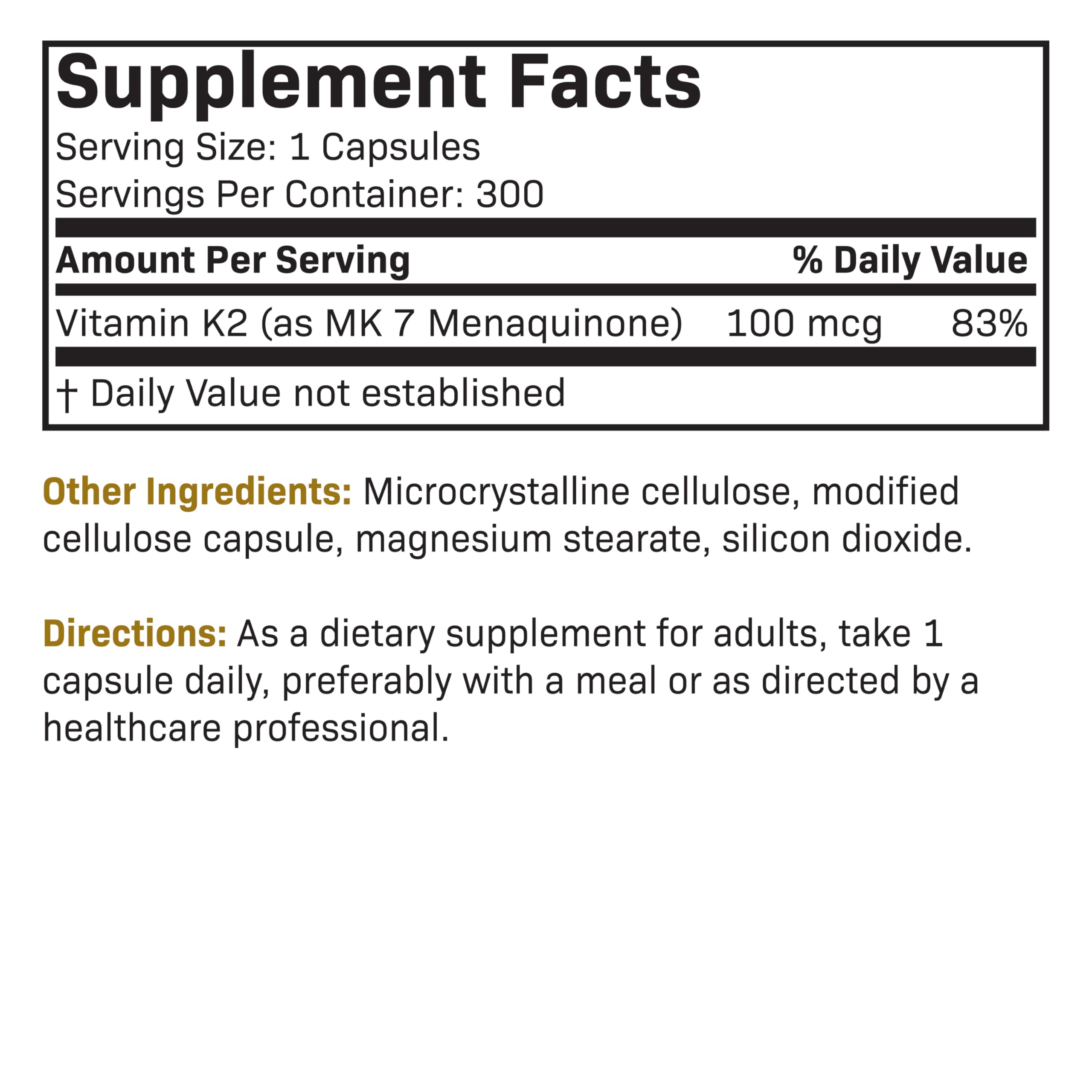 Futurebiotics Vitamin K2 MK-7 shelf display suggesting daily supplement routine