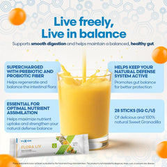 FuXion Flora Liv sticks dissolving in water for a refreshing drink
