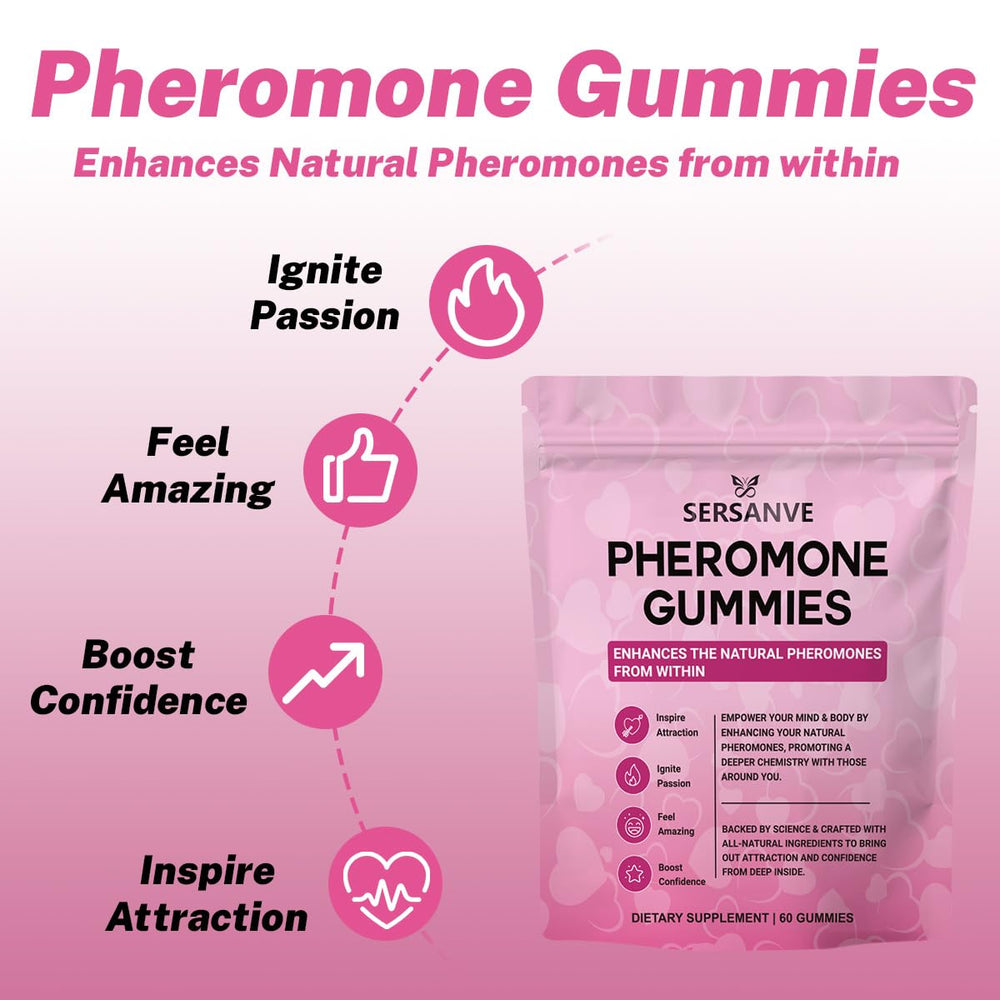 Close-up of FW ZONE Femine Pheromone Gummies with vibrant pink color