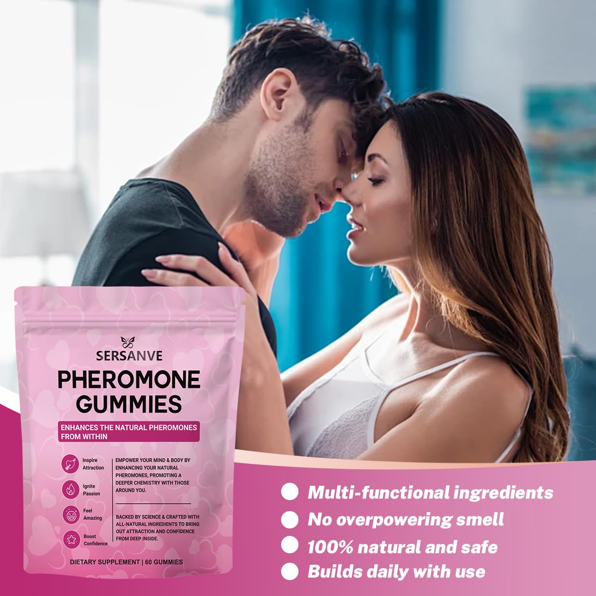 FW ZONE Femine Pheromone Gummies strawberry flavor bottle for routine
