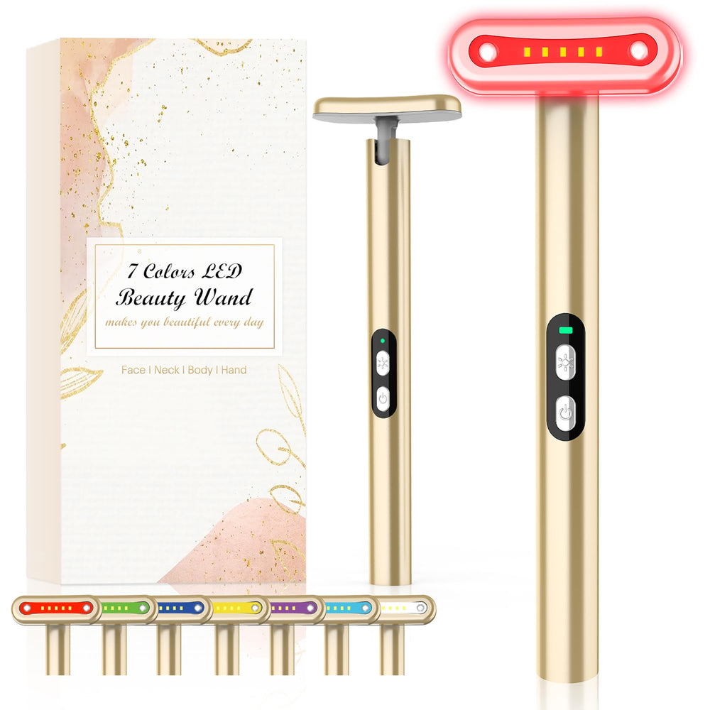 Fxtiaa red-light therapy wand in front view for at-home facial sessions.