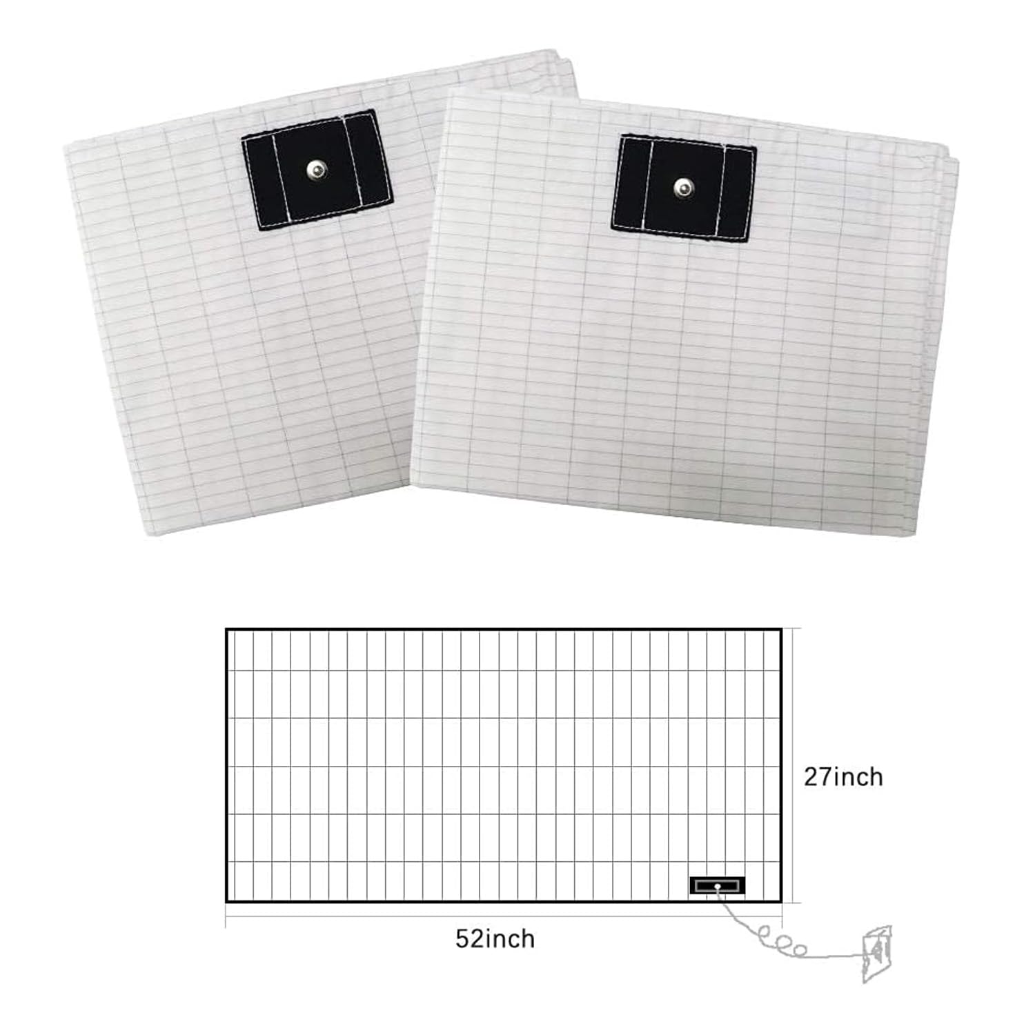 FXYSWGA grounding sheet on organic cotton fabric demonstrates breathable, skin-friendly feel.