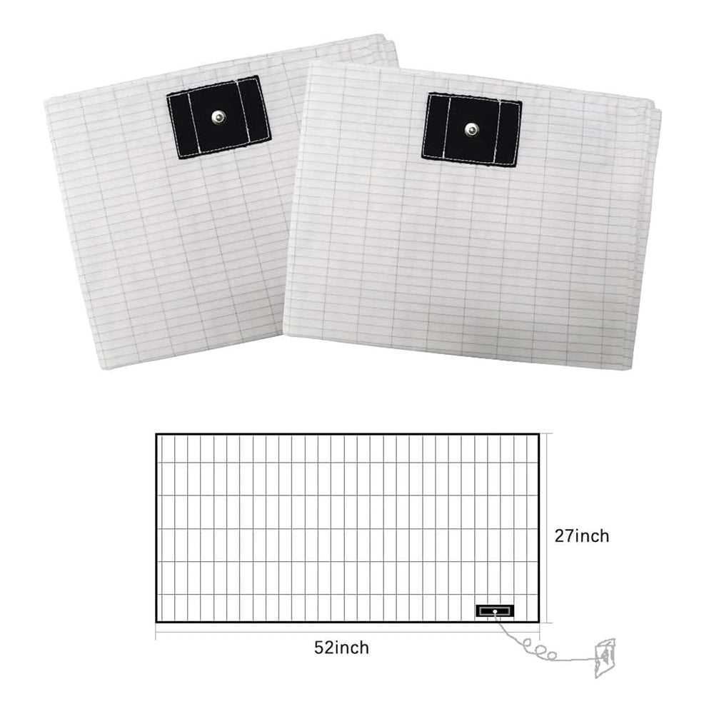 FXYSWGA grounding sheet on organic cotton fabric demonstrates breathable, skin-friendly feel.