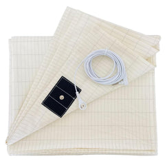 FXYSWGA grounding sheet close-up shows silver fiber conductivity for restful evenings.