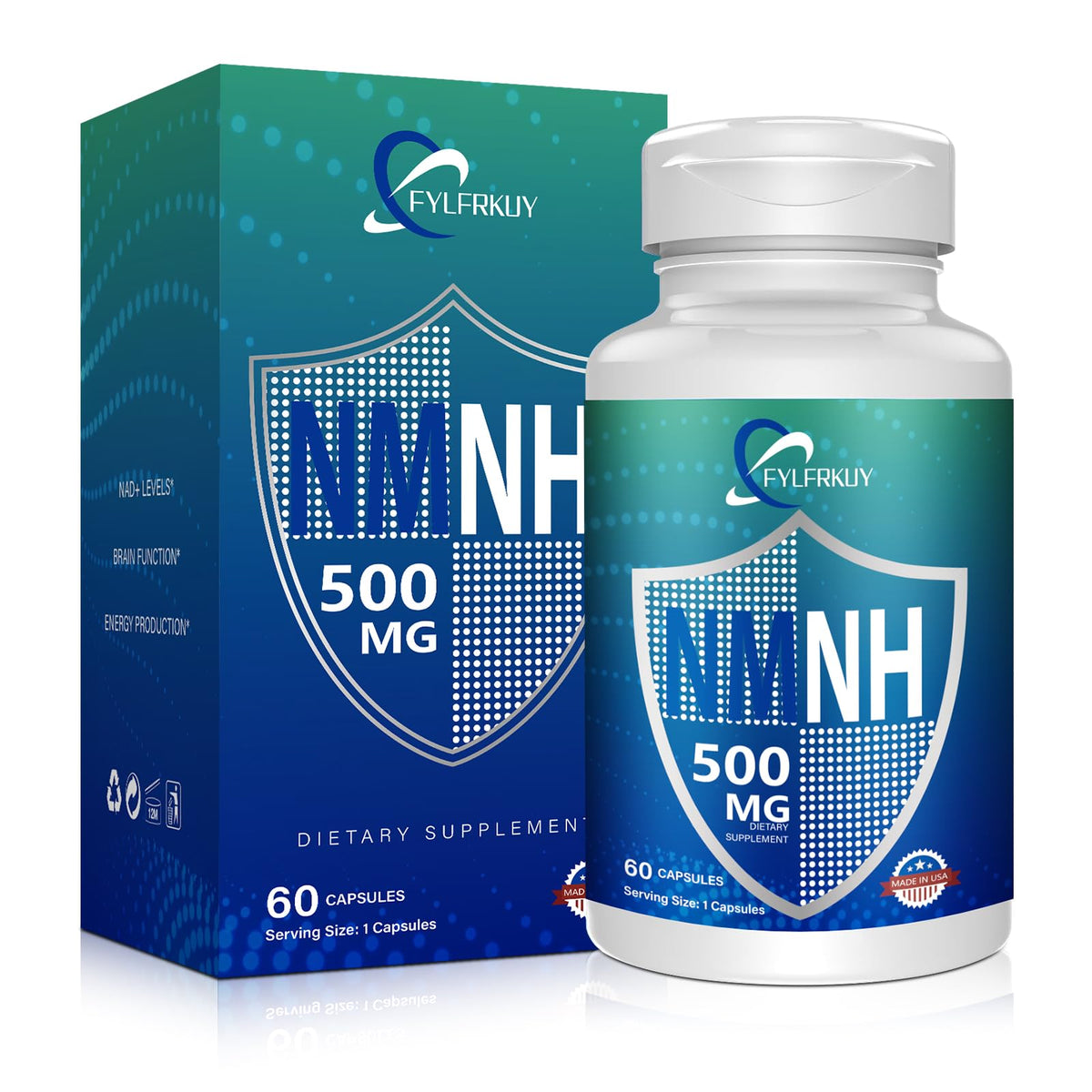 FYLFRKUY NMNH bottle front view signals daily NAD+ support.