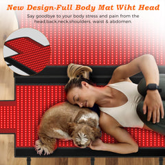 fyovuv full-body red light therapy mat neck zone area for targeted warmth and comfort