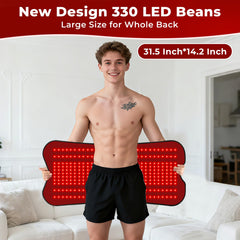 fyovuv Red Light Pad bead closeup shows 660nm and 850nm LEDs for versatile sessions.