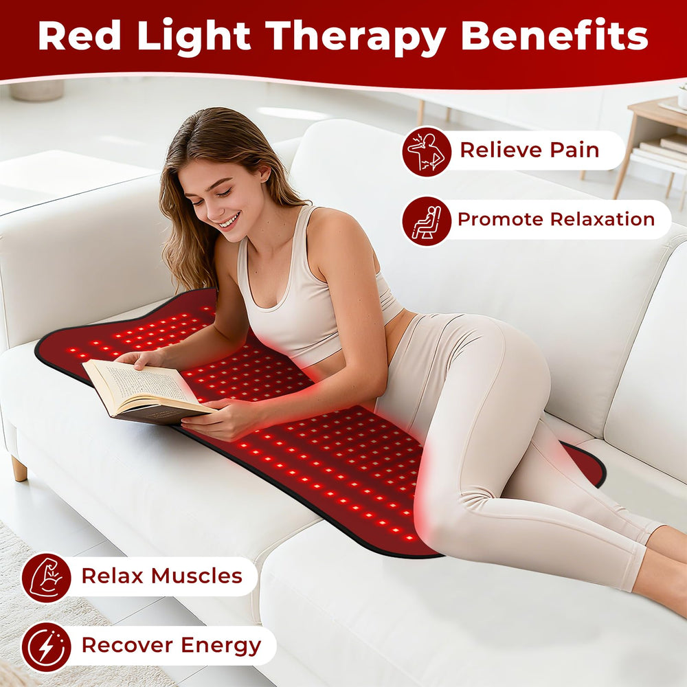 fyovuv Red Light Pad mode switching display with four options for flexibility.