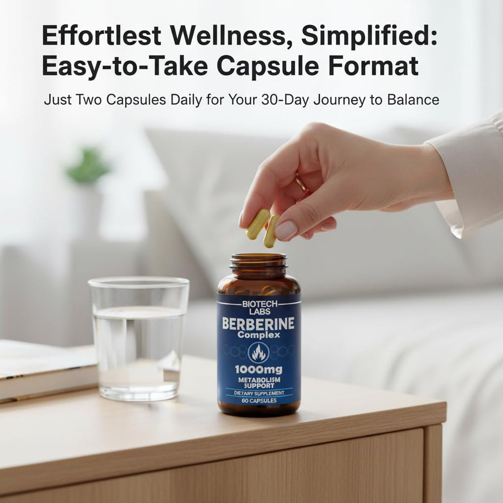 FYRKOA Berberine Complex packaging open image emphasizing easy daily use.