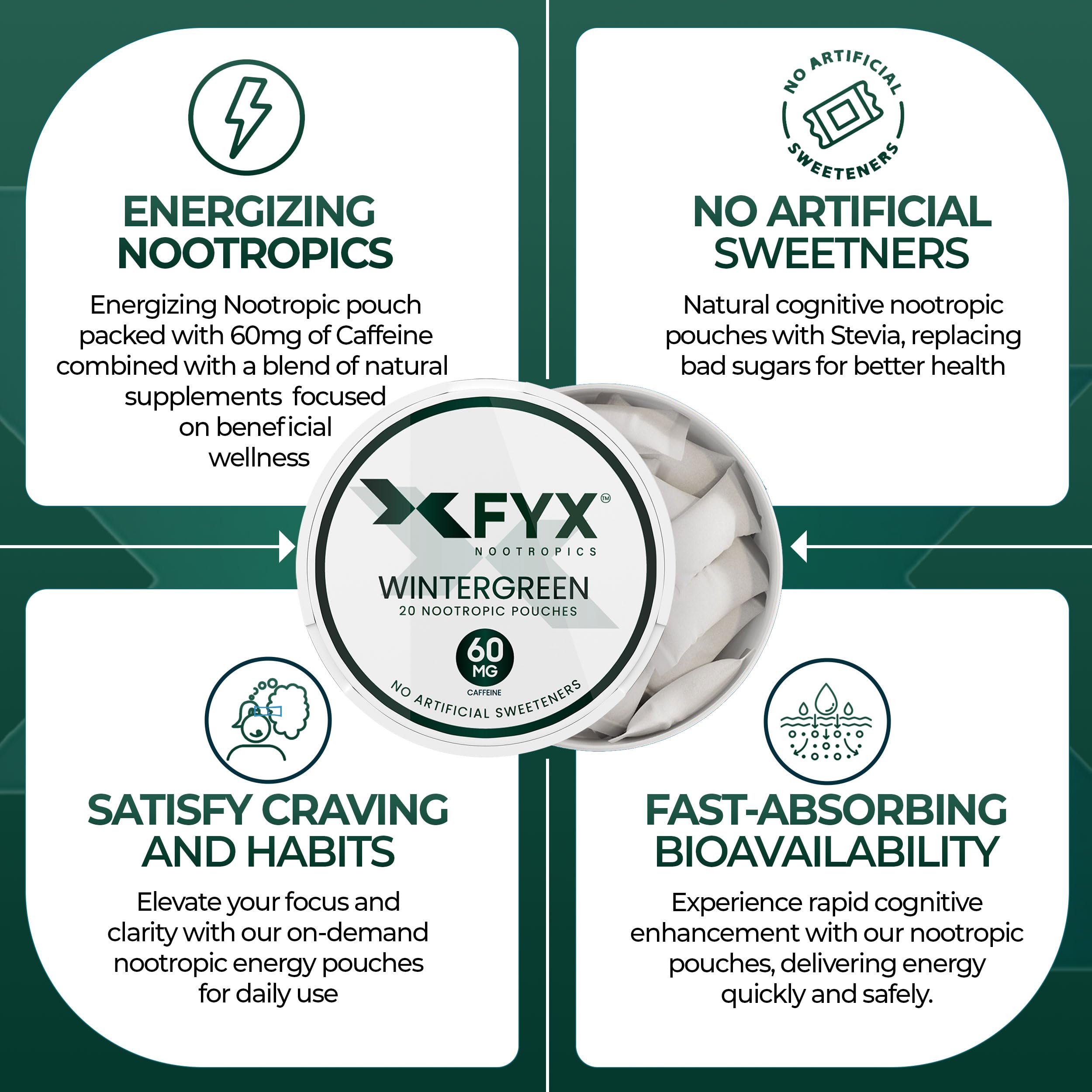 Ingredient blend includes Alpha-GPC, L-Tyrosine, and L-Theanine