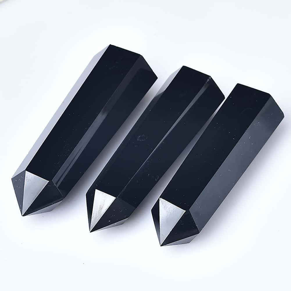 FZBHRO Obsidian tower in meditation space promotes calm ambiance during practice.
