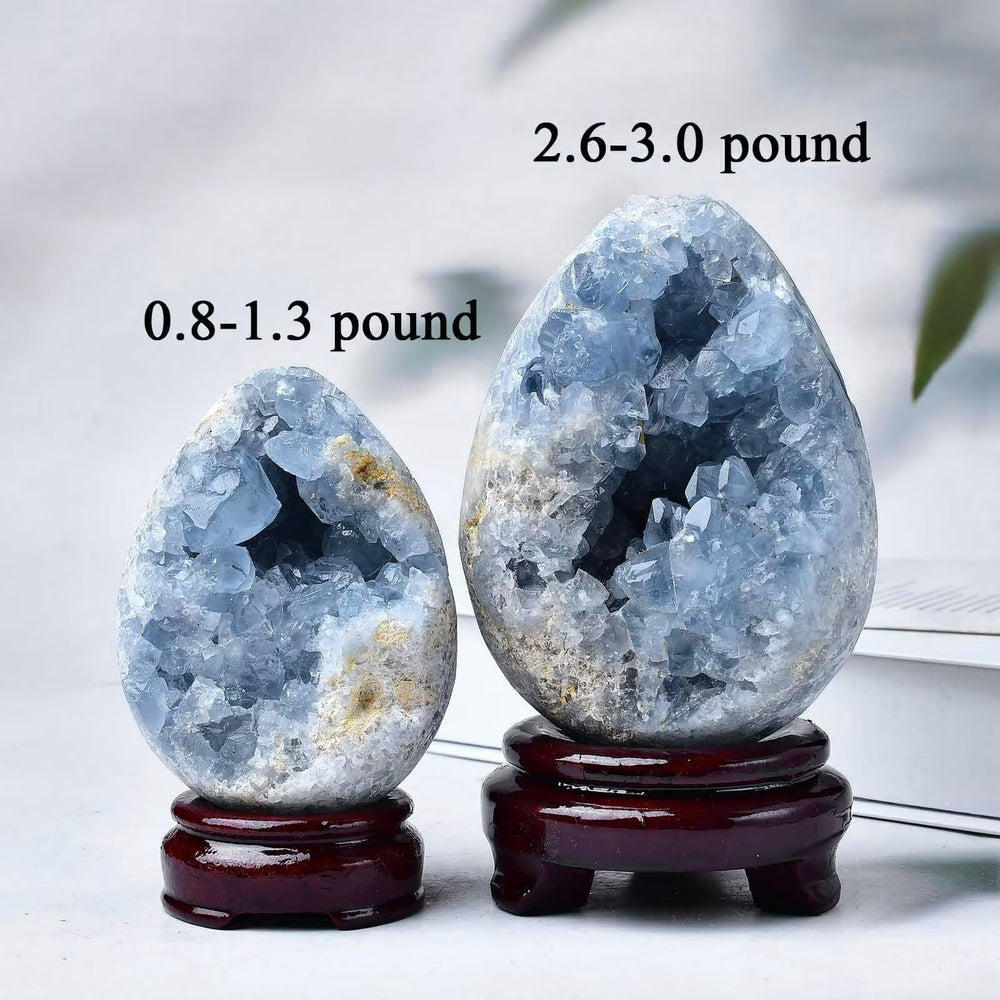 Close-up of pale blue celestite highlights its celestial glow and natural texture.