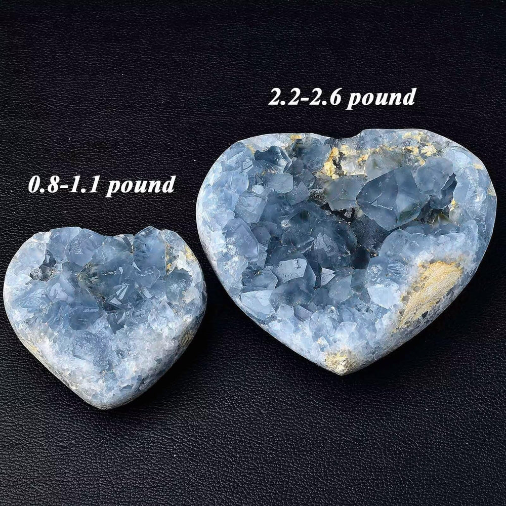 FZBHRO blue celestite geode heart interior texture and patterns