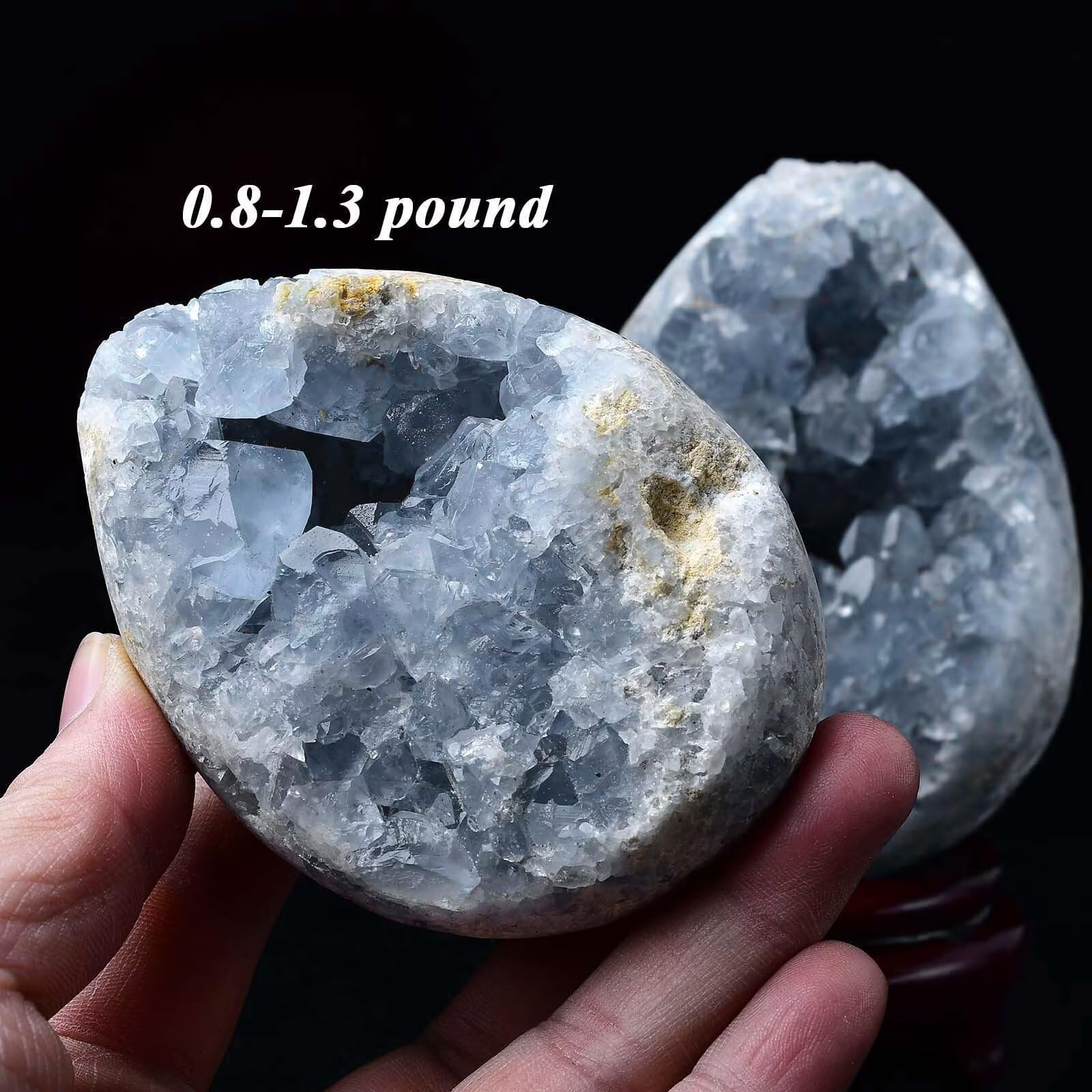FZBHRO blue geode egg texture reveals natural variation and unique pattern