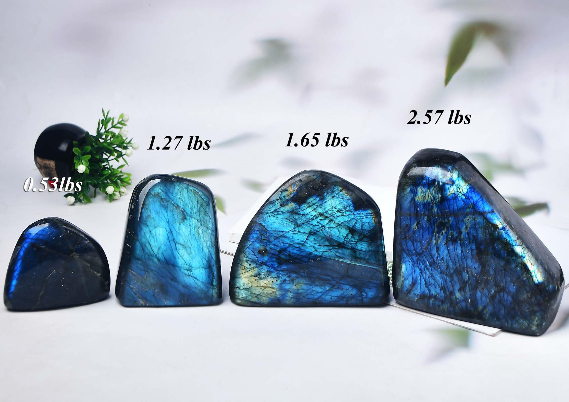 FZBHRO Labradorite slab in office decor inspires serene work.