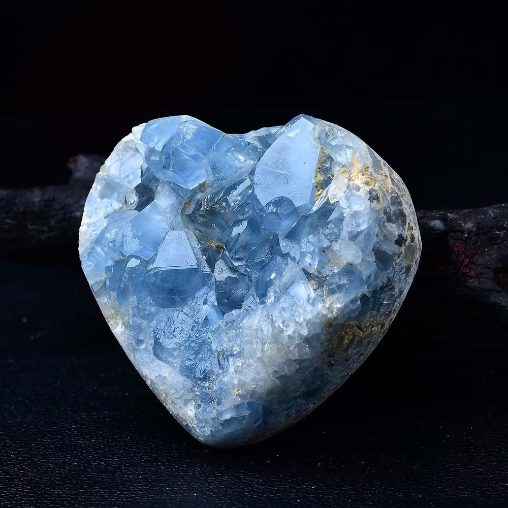 FZBHRO meditation-ready celestial blue crystal heart enhances focus.