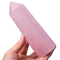FZBHRO rose quartz tower closeup for meditation ambiance