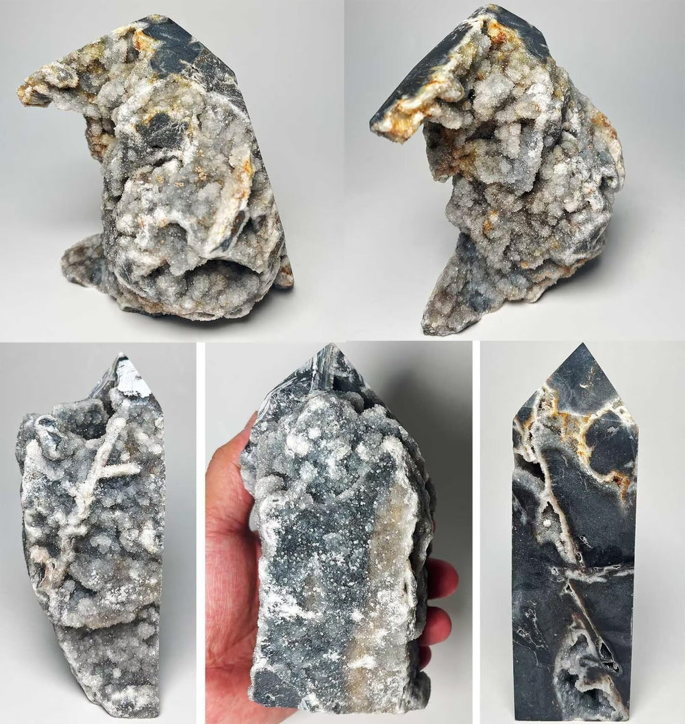 FZBHRO sphalerite geode tower office desk accent for focus.