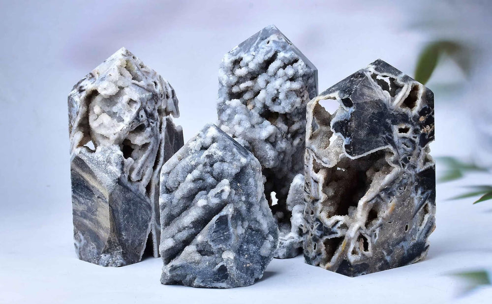 FZBHRO sphalerite geode tower yoga space centerpiece.