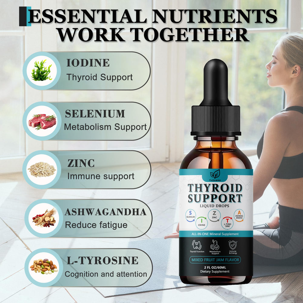 Fzjjyana thyroid drops dropper detail shows precise dosing for steady energy.