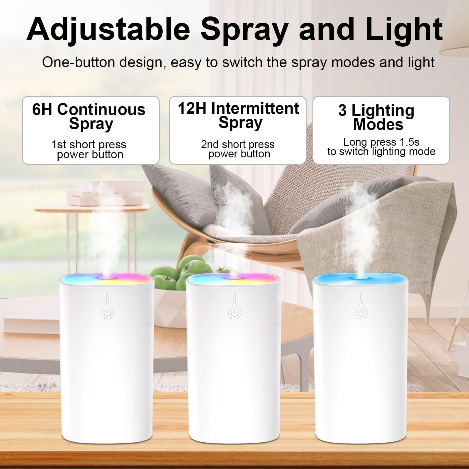 G-RECREATER two mist modes enable flexible fragrance in any space